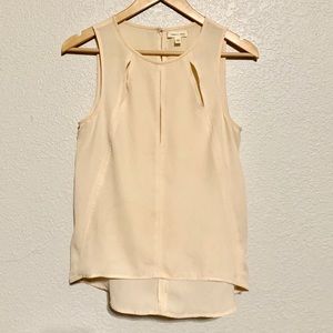 UO Silence & Noise Ivory Slit Neck Flowy Tank Top